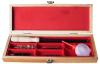 Airgun cleaning kit in a wooden box